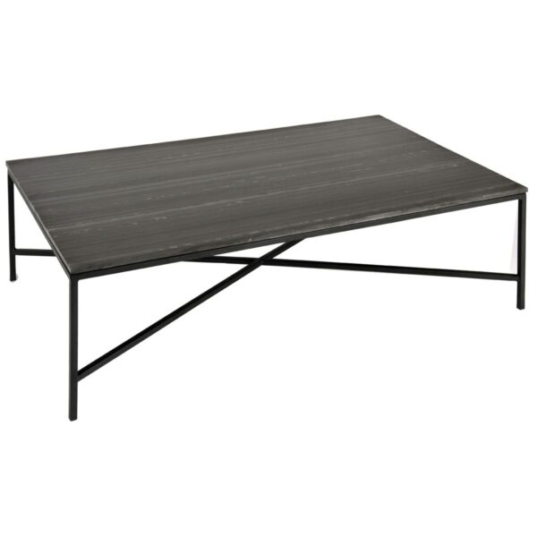 Mesa de centro rectangular oscura para salón AmueblaStock